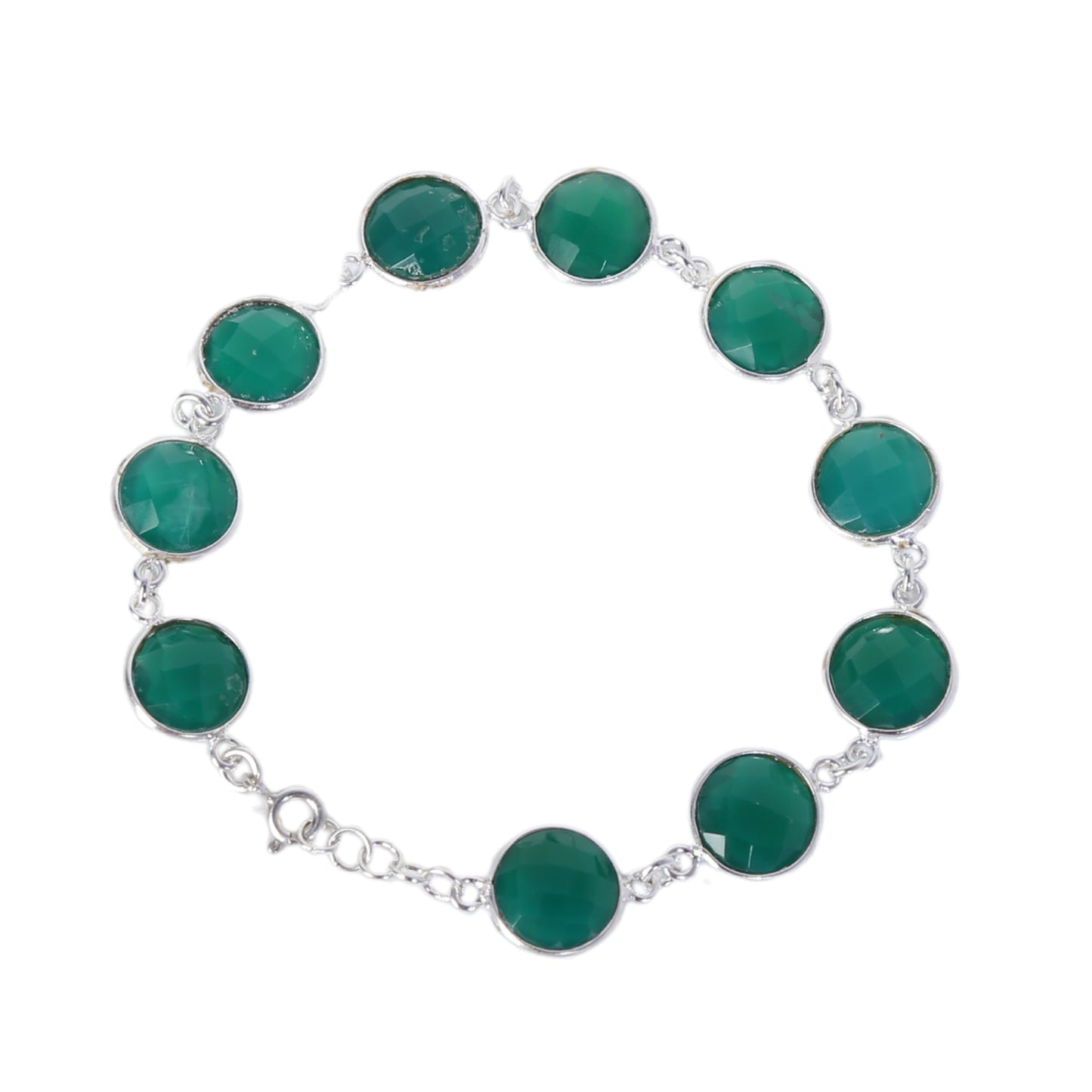 Round Shaped Green Zircon Bracelet