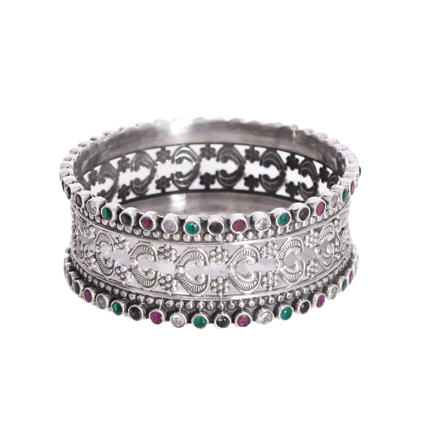 Lovely Floral Multi Color Zircon Bracelet