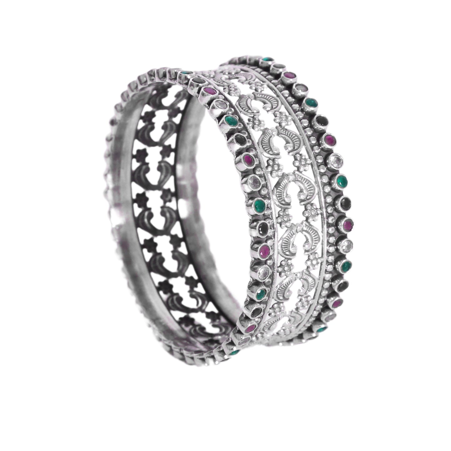 Classic Floral Purple Zircon Bracelet
