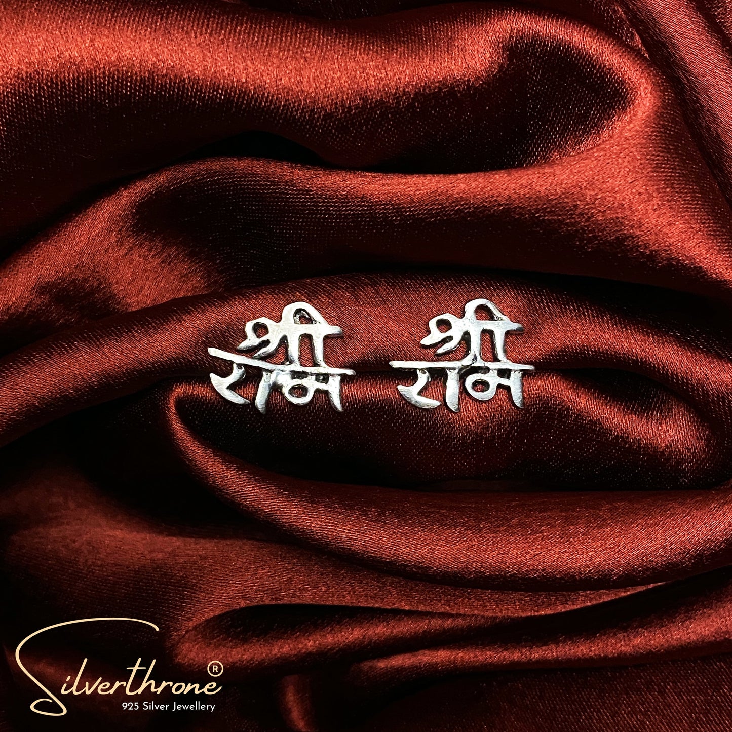Shri Ram Silver Earring Tops