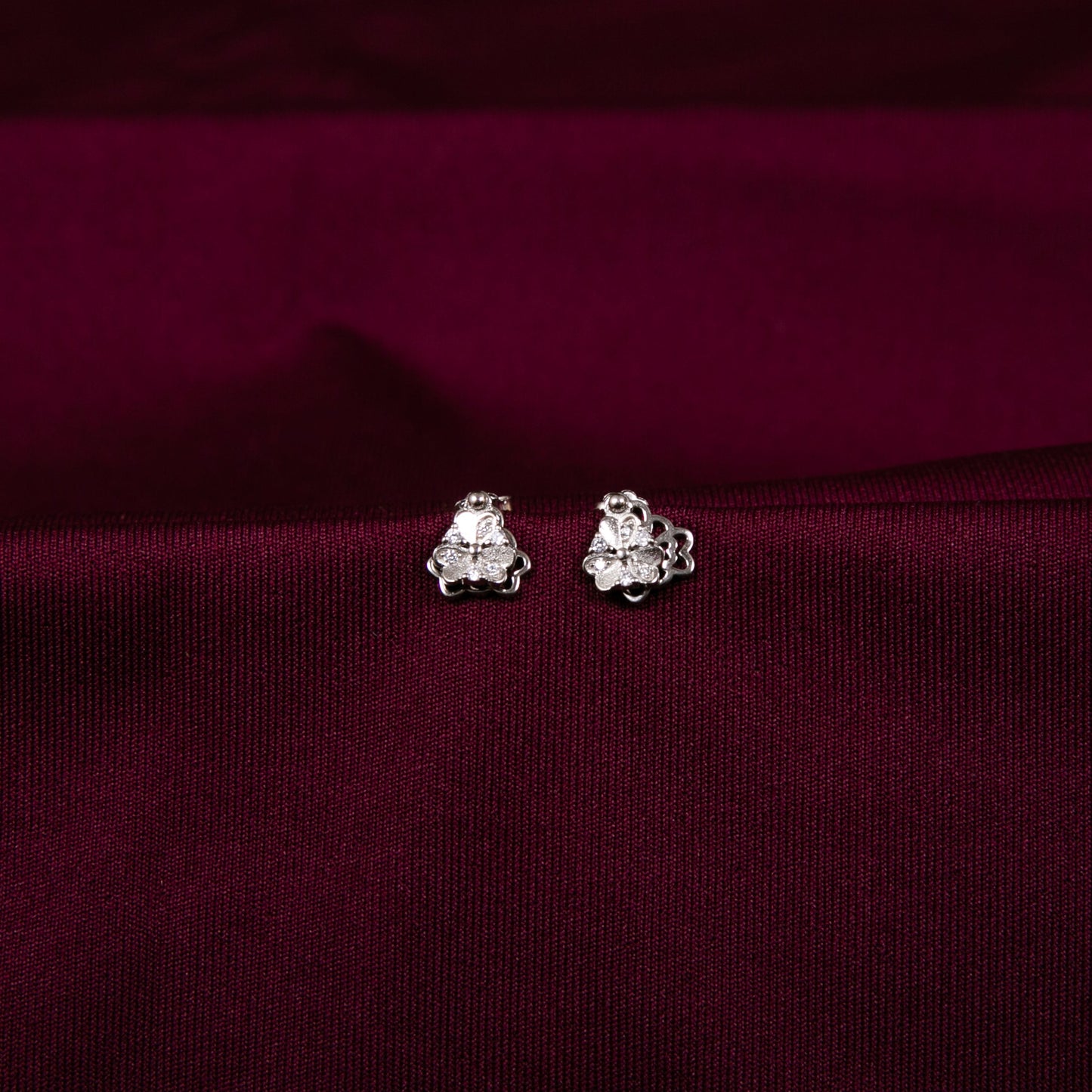 Floral Zircon Earring Tops
