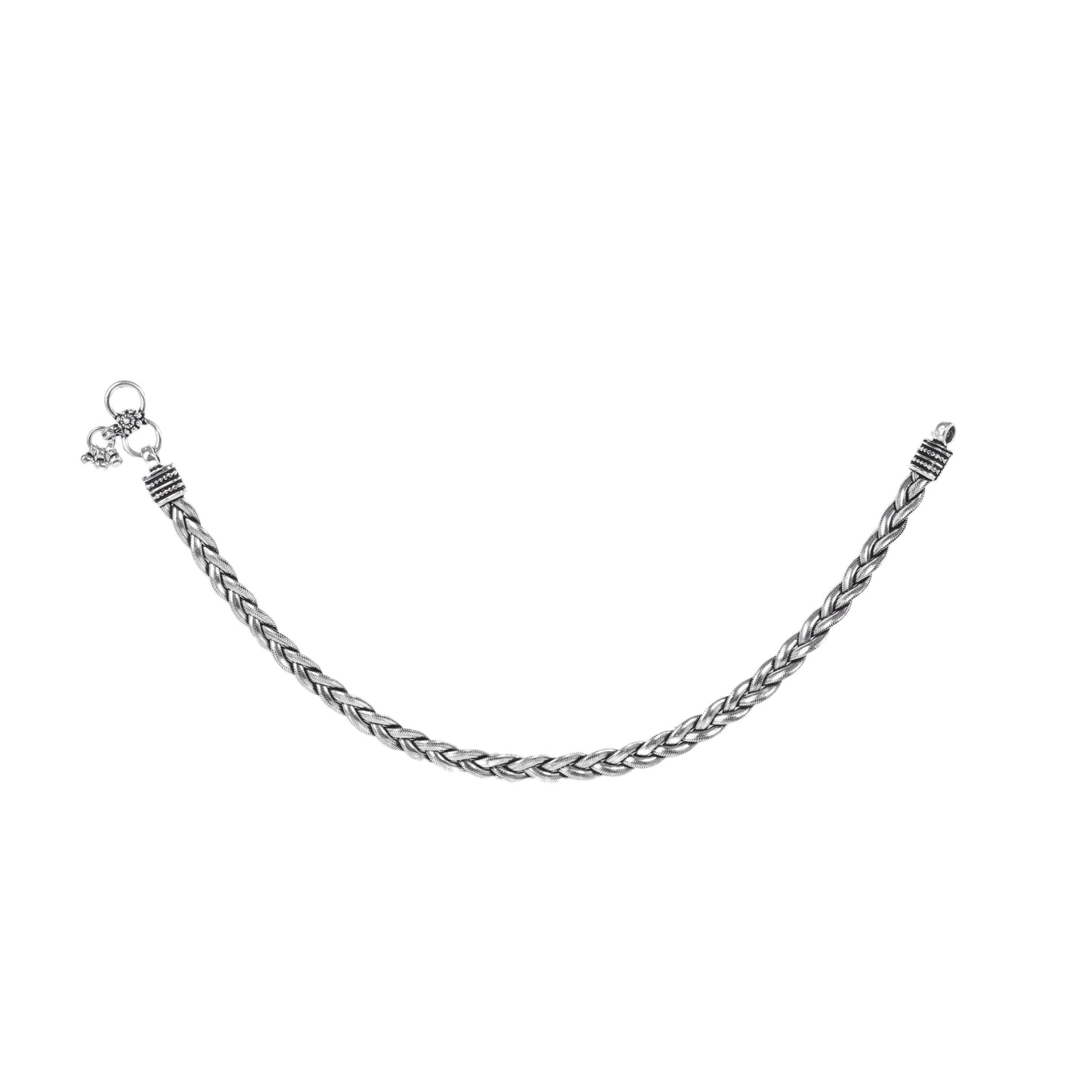 Interlocking Design Anklet (Payal) for women in Pure 925 Sterling Silver