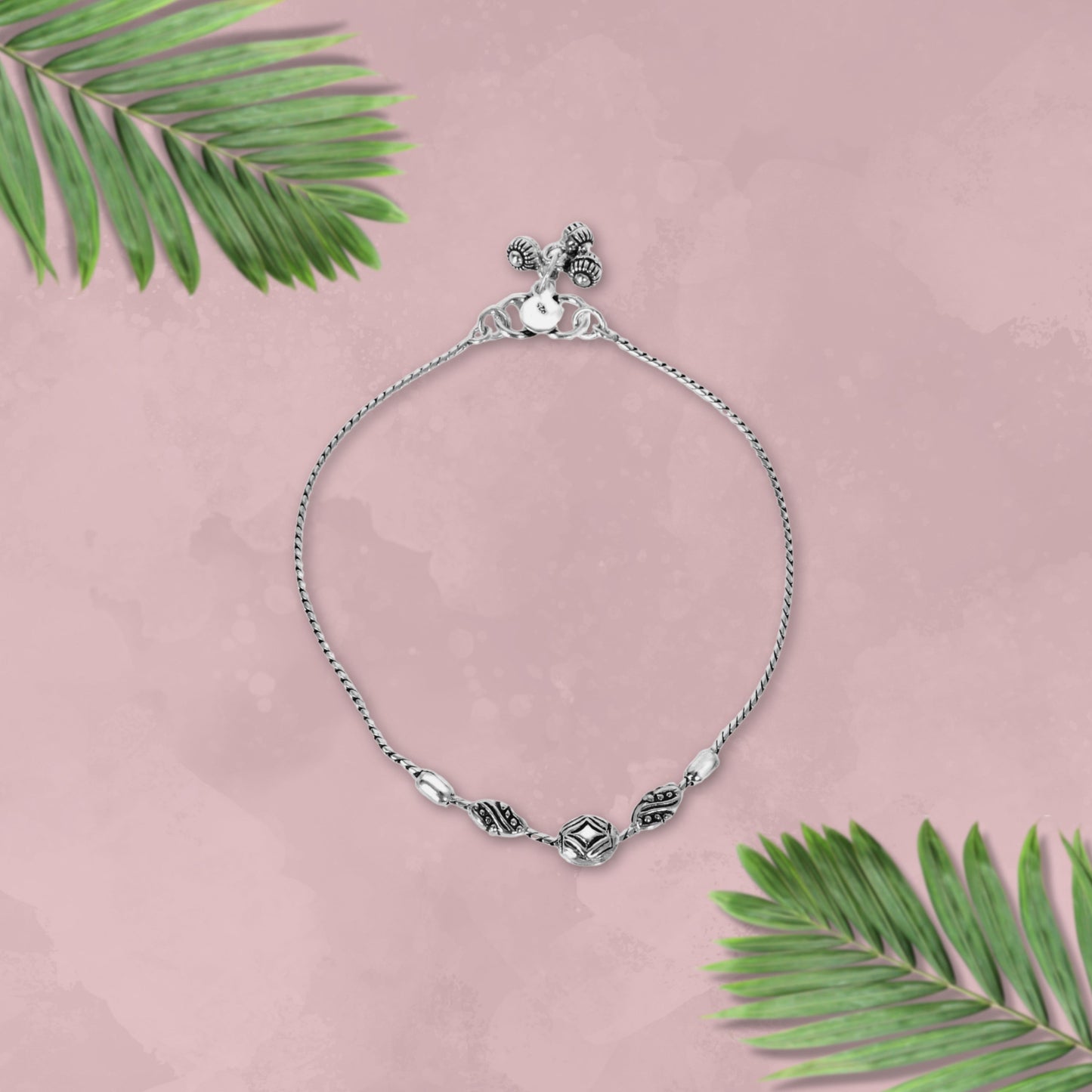 Chitai Design Anklet (Payal) for women in Pure 925 Sterling Silver