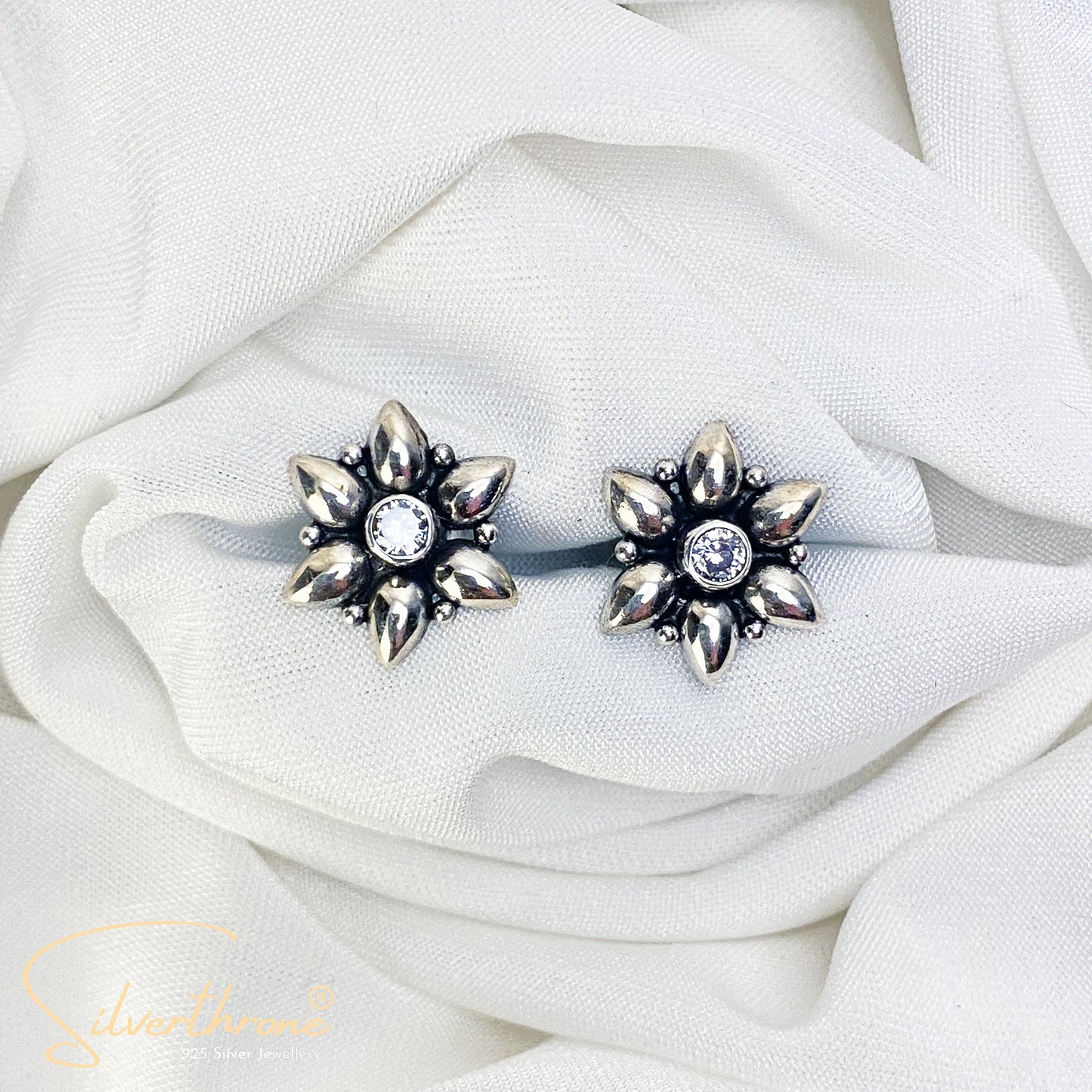 floral Zircon Tops Earing