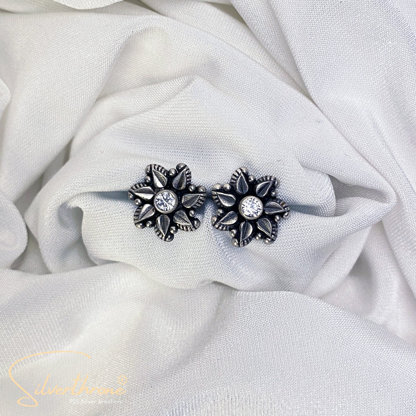 floral Zircon Tops Earing