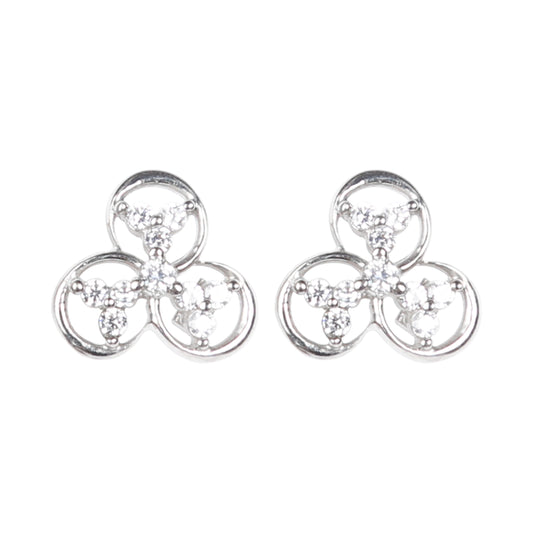 Round Floral Zircon Tops Earing