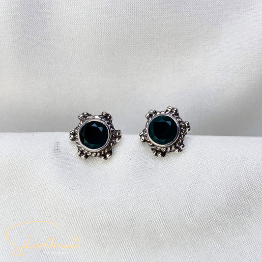 Floral Blue Zircon Tops Earing