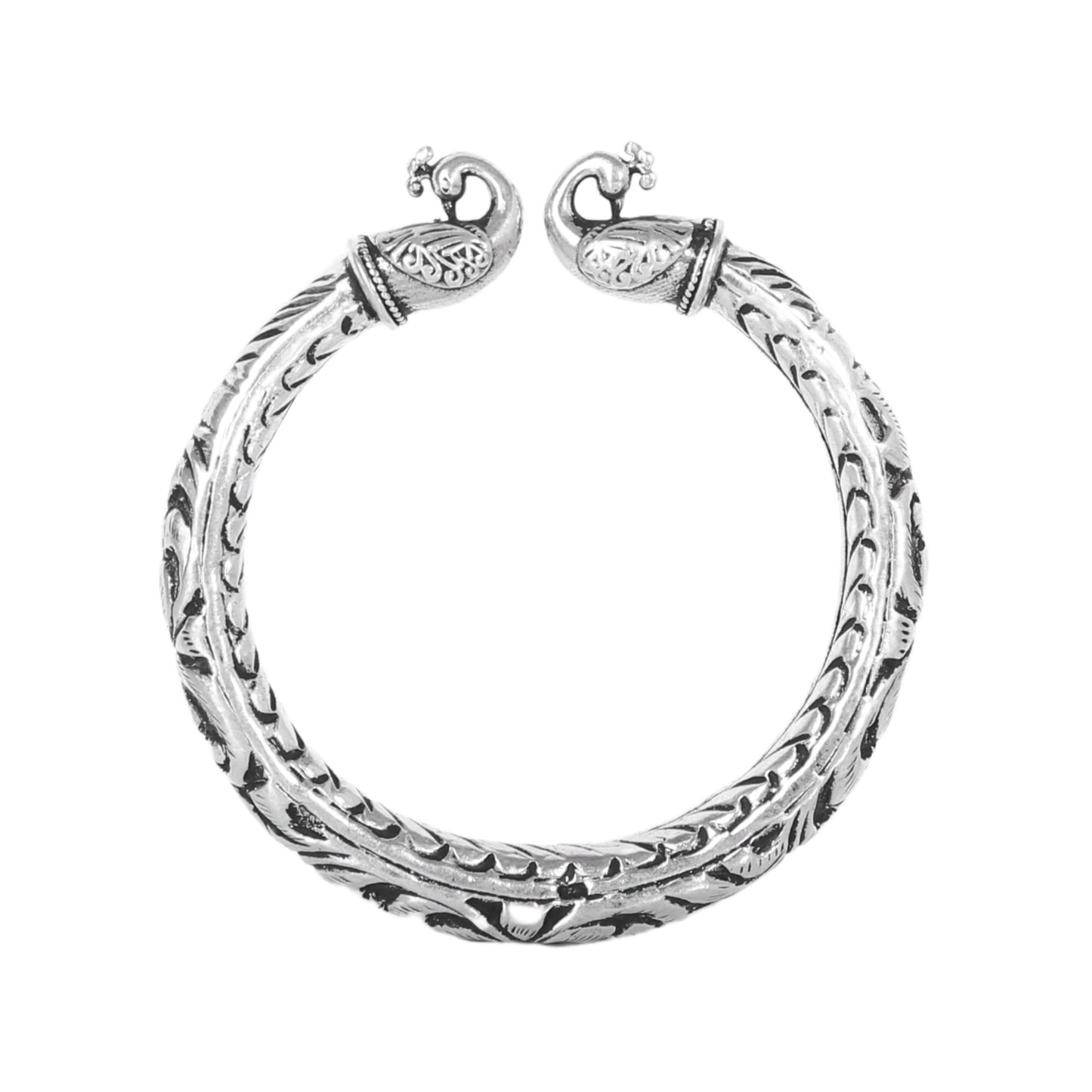 Peacock Design Silver Bracelet