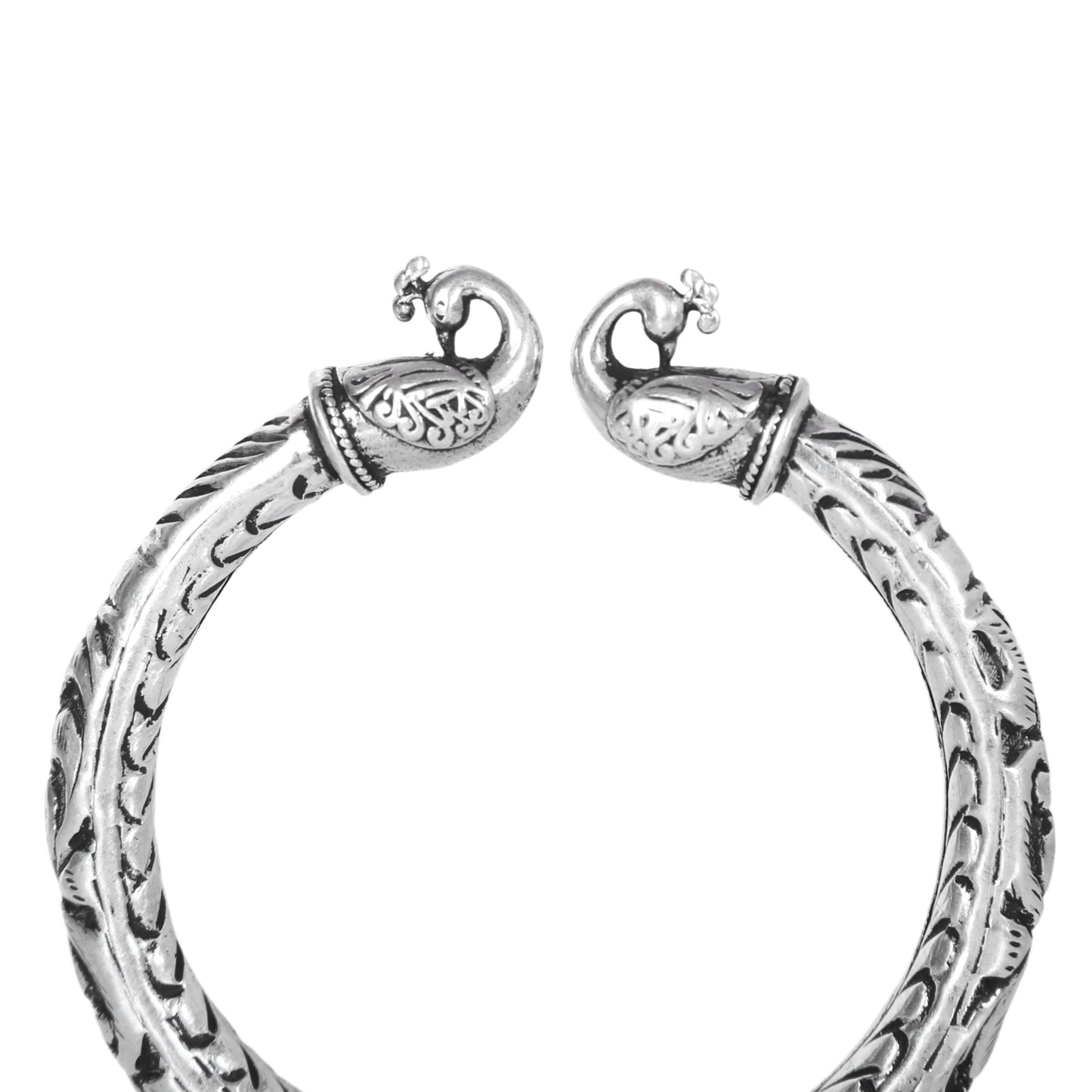 Peacock Design Silver Bracelet