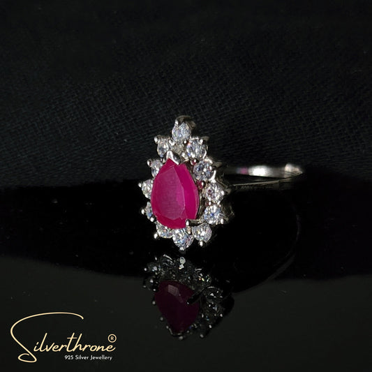 Heart Look Pink Zircon Ladies Ring