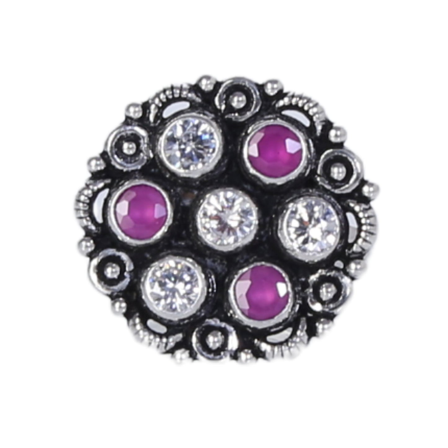 Floral Purple Zircon Ladies Ring