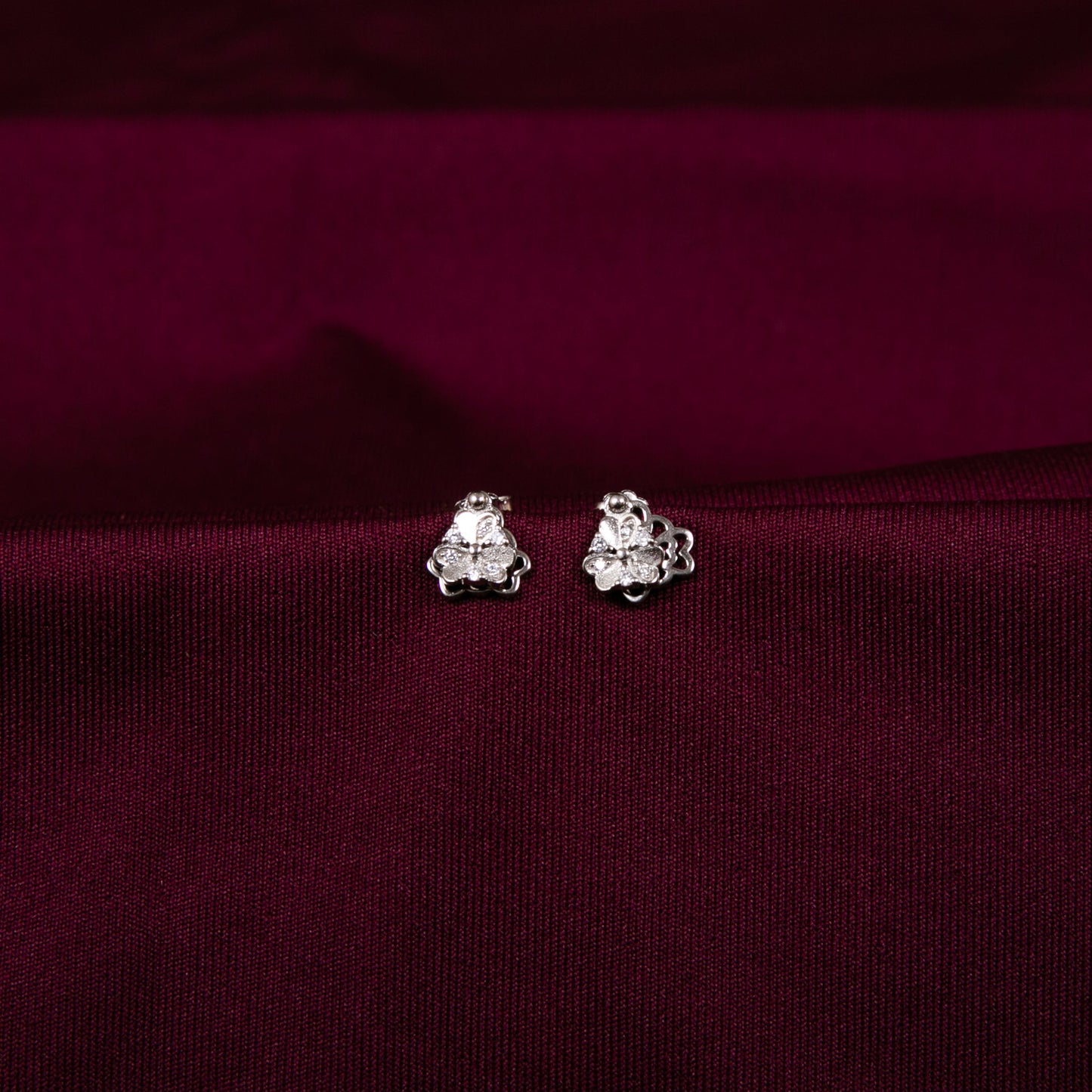 Floral Zircon Earring Tops