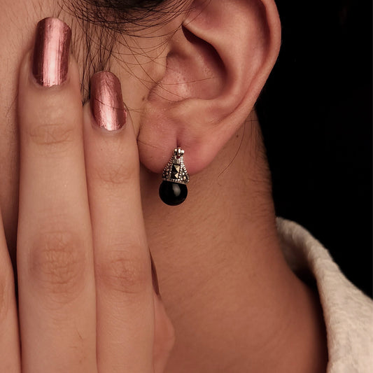 Latest Stylish Black Zircon Earring Tops