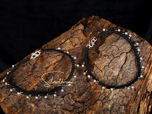 925 Silver Thread Ghungroo Anklet