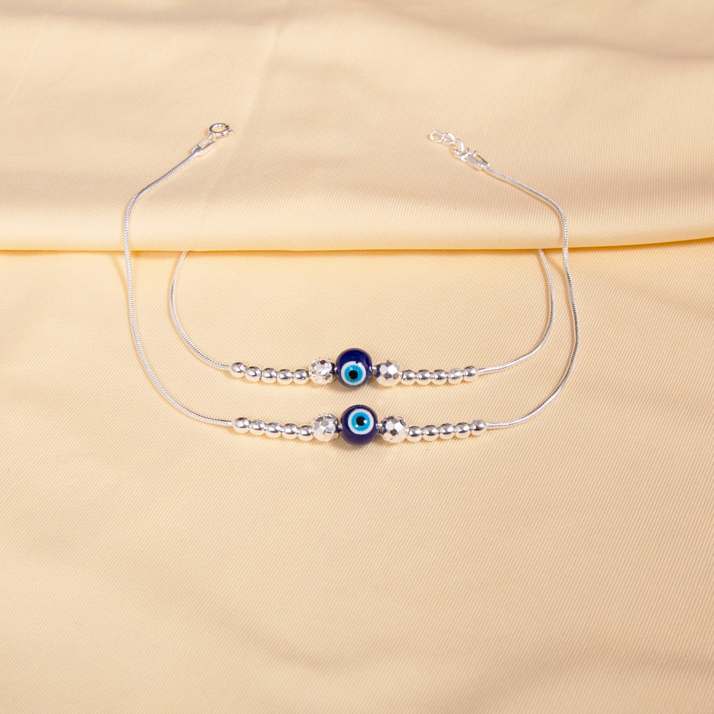 925 Silver Evil Eye Chain Anklet