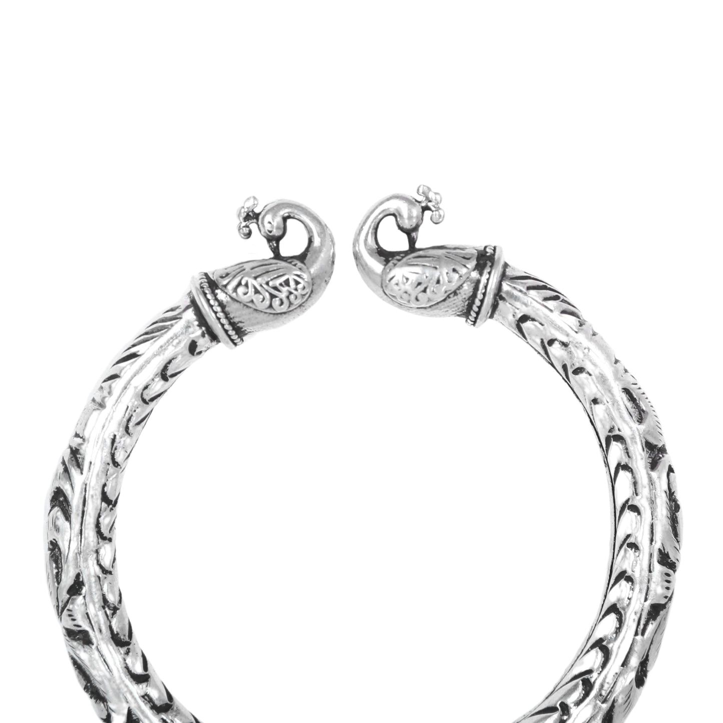 Silver Throne 925 Silver Openable Peacock Chitai Bracelet