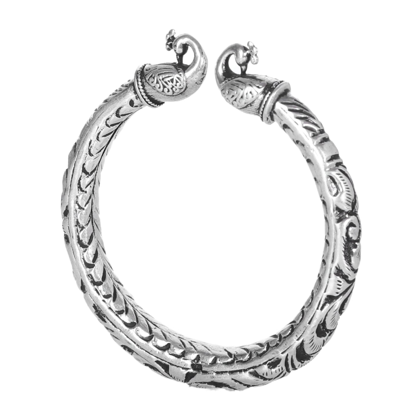 Silver Throne 925 Silver Openable Peacock Chitai Bracelet