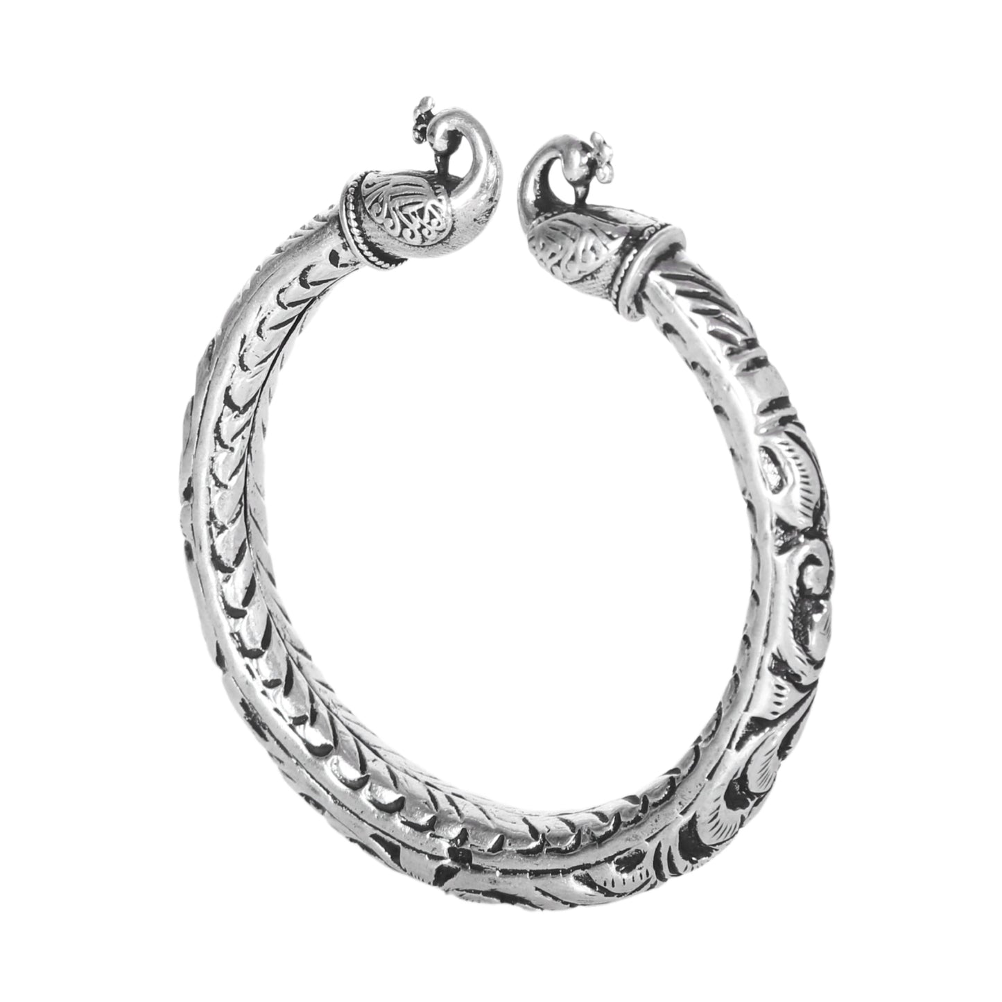 Silver Throne 925 Silver Openable Peacock Chitai Bracelet