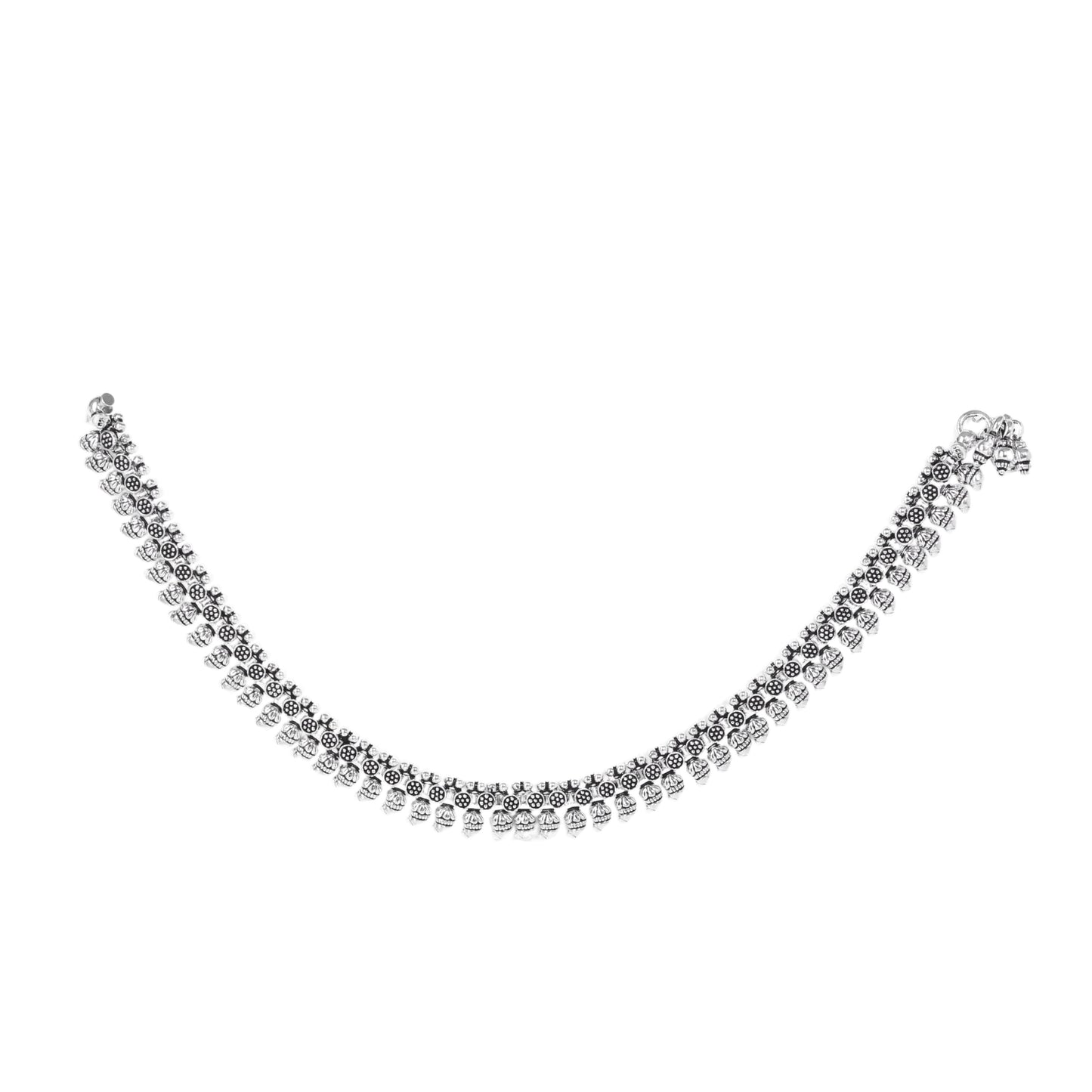 Aplique Hanging Design Anklet (Payal) for women in Pure 925 Sterling Silver