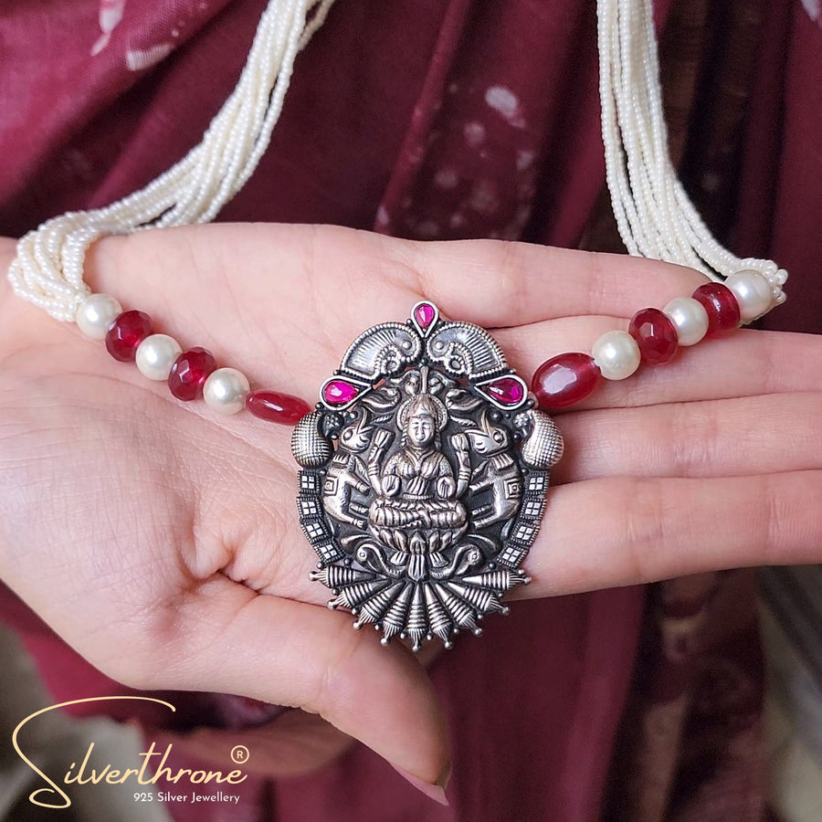 Temple Jewellery Inspired By Goddess Laxmi Necklace
