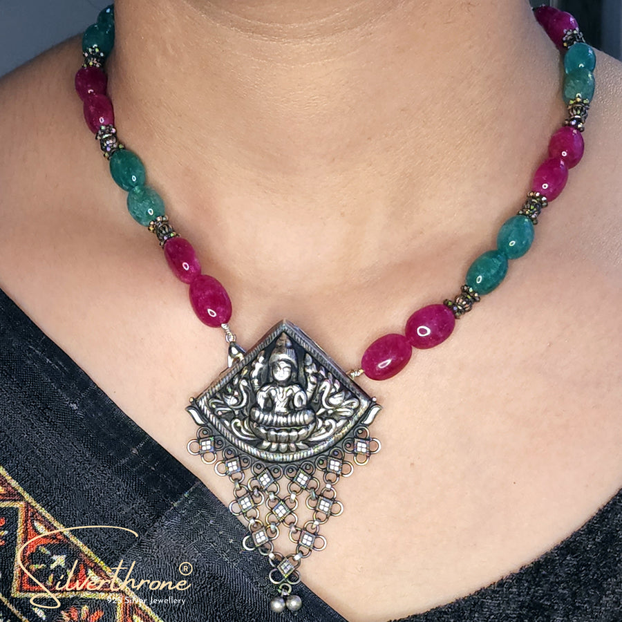Temple Style Goddess Laxmi Inspired Chic Necklace