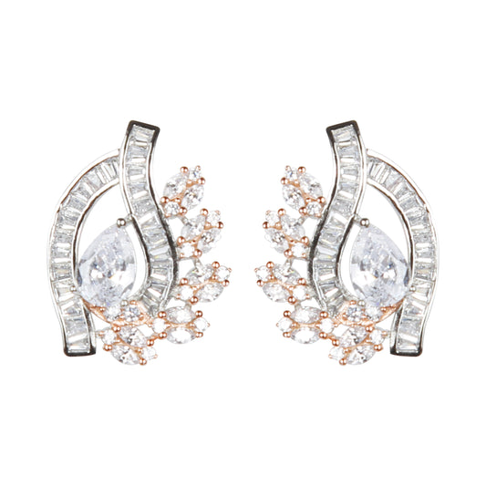 Zircon Rose Gold Patel 925 Silver Earring