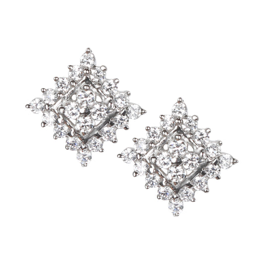 Zircon Bold Stud 925 Silver Earring