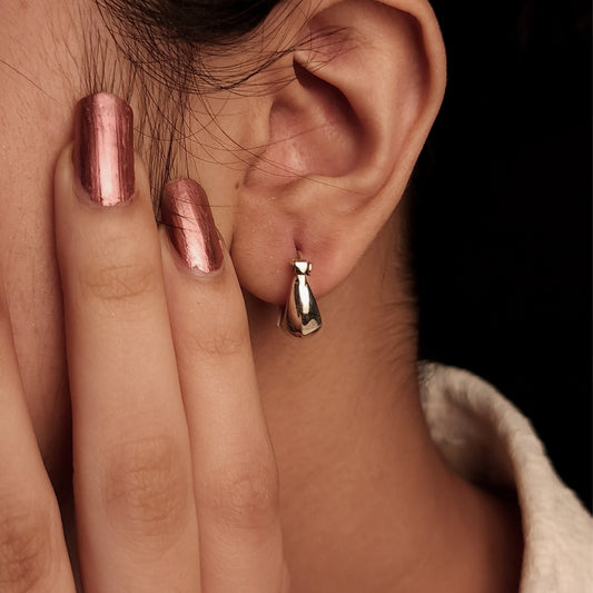 Medium Moon Style Hanging Earrings