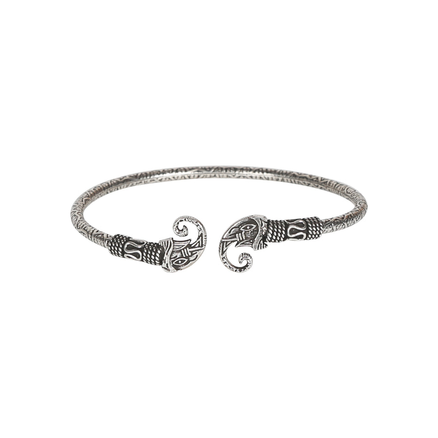 Versatile Elephant Motif Silver Chitai Bracelet